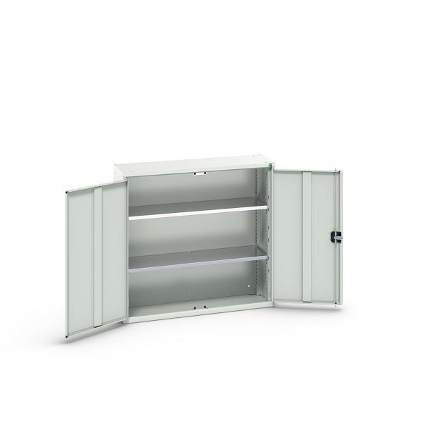 bott verso Flügeltürschrank, mit 2 Fachböden, BxTxH: 1050 x 350 x 1000 mm, Lichtgrau / Lichtgrau, 16926214.16