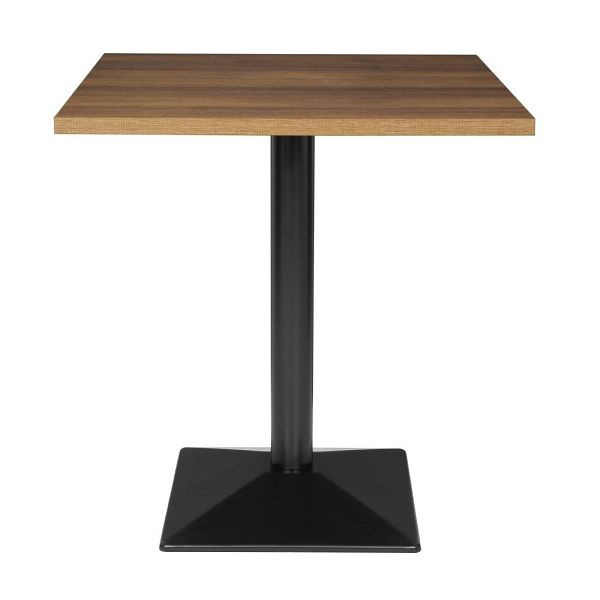 Bolero Kompletter quadratischer Tisch 700mm, schweres Tischgestell verhindert das Umkippen des Tisches, CH992