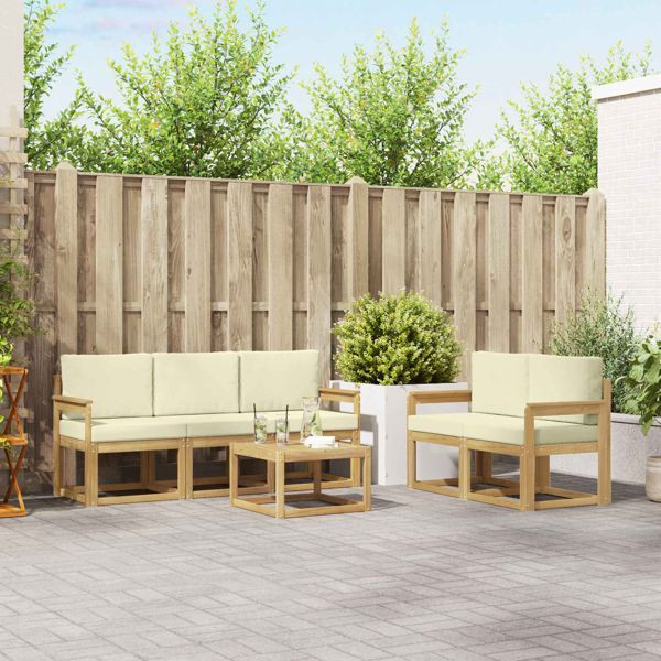 vidaXL Outdoor-Sofagarnitur 6-teilig, 3387234, 8721288777423