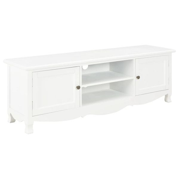 vidaXL TV-Schrank Weiß 120x30x40 cm Holz, trendig, 249888