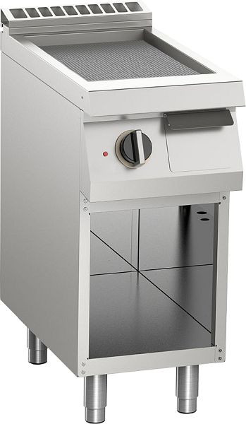 KBS Elektro-Grillplatte gerillt aus Edelstahl 5,4kW 1 Heizzone offener Unterbau, 10412451