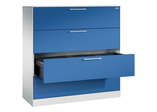 C+P Hängeregistraturschrank Asisto, H1310xB1200xT435mm, 7035/5010, 146021-413 S10178
