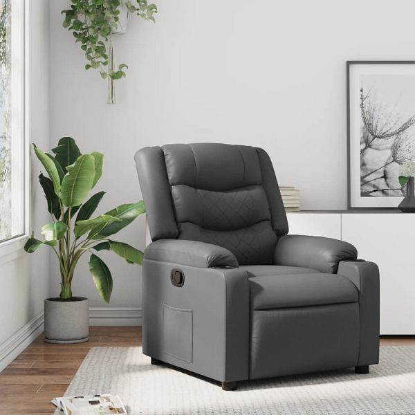 vidaXL Relaxsessel Grau Kunstleder, 374122, 8721012370791