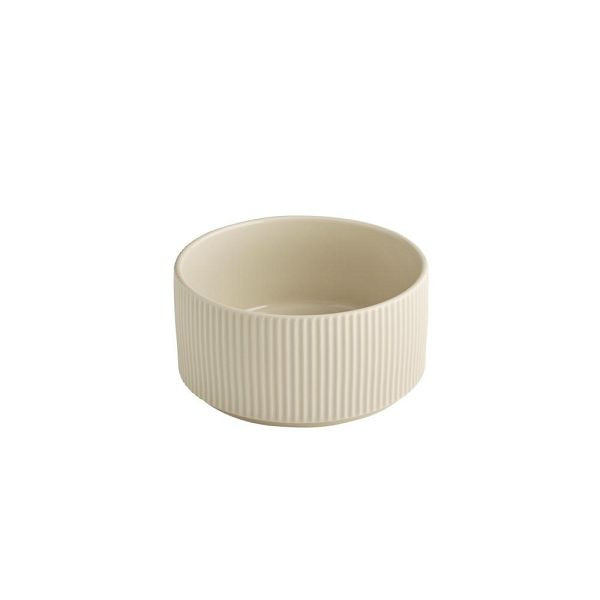 APS Schale THE GRID - Porzellan, Ø 16 cm, 1,6 Liter, Farbe sand, stapelbar, 19036