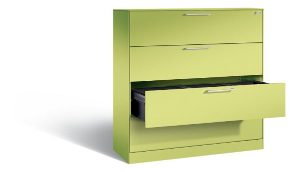 C+P Hängeregistraturschrank Asisto, H1310xB1200xT435mm, Farbe: Viridingrün / Viridingrün, Bügelgriff, 146021-413 S10138