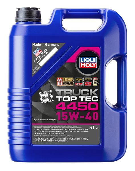 LIQUI MOLY Motoröl Top Tec Truck 4450 15W-40, Kanister Kunststoff, VE: 5 Liter, 21975