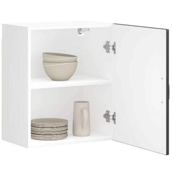 vidaXL Küchen-Hängeschrank Lucca Schwarz Holzwerkstoff, 853799