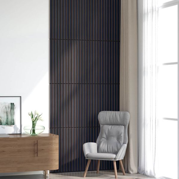 vidaXL Wandpaneele 8-teilig Anthrazit 60,5 x 60 cm, 42046454