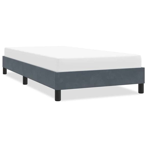 vidaXL Bettgestell ohne Matratze Dunkelgrau 80x210 cm Samt, 4101332