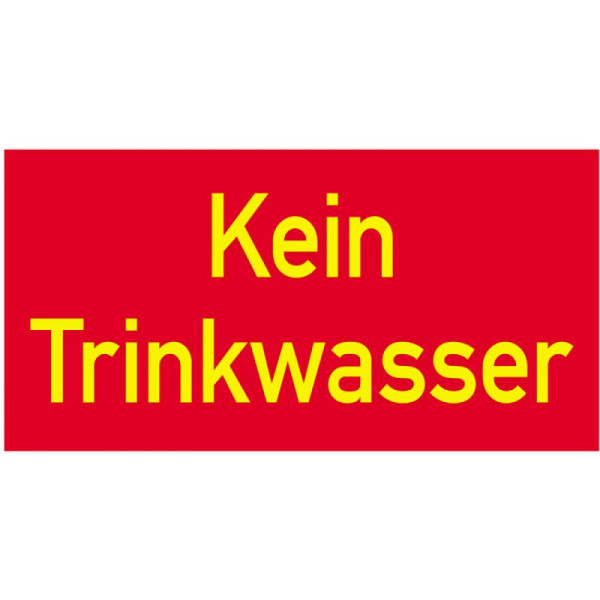 Stein HGS Sonderschild, Kein Trinkwasser, 400 x 200 mm, 14907