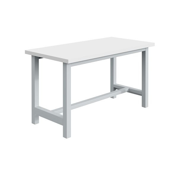 SOFAME CKS Werkbank B 1800 x T 750 x H 838mm, Melamin-Arbeitsplatte 38 mm, Lichtgrau RAL 7035, W010160057GC