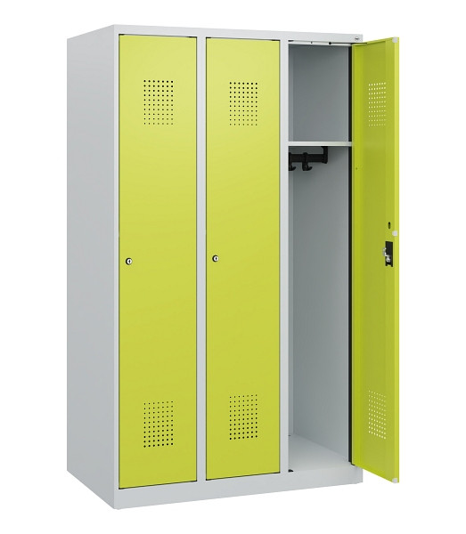 C+P Spind Evolo PLUS, 3 Abteile, 1530x900x500mm, 7035/0024, Zylinderschloss, 0490005-30 S10042
