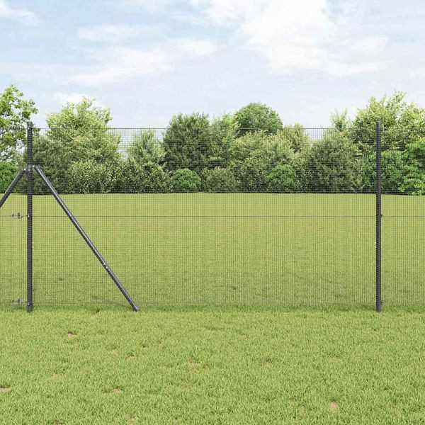 vidaXL Geschweißter Drahtzaun Grau 1 x 50 m Stahl, 42005249