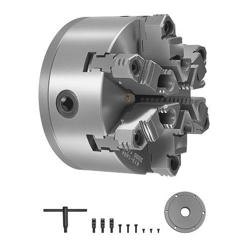 VEVOR 6-Backen-Drehfutter 160mm, selbstzentrierend, D1-4 Cam Lock, 3-145mm Spannbereich, HT300, für Holz-Metall-Drehmaschinen, JGKPDBB6GKZ6AF42HV0