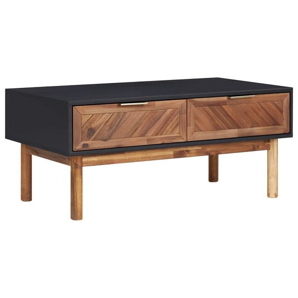 vidaXL Couchtisch 90x50x40 cm Akazie Massivholz und MDF, 289908