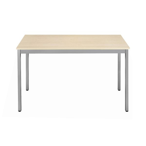 Bisley Mehrzwecktisch, Breite 1400 mm, Tiefe 800 mm, 25mm Tischstärke, 399 chrom x MP ahorn, MTC251408MP399