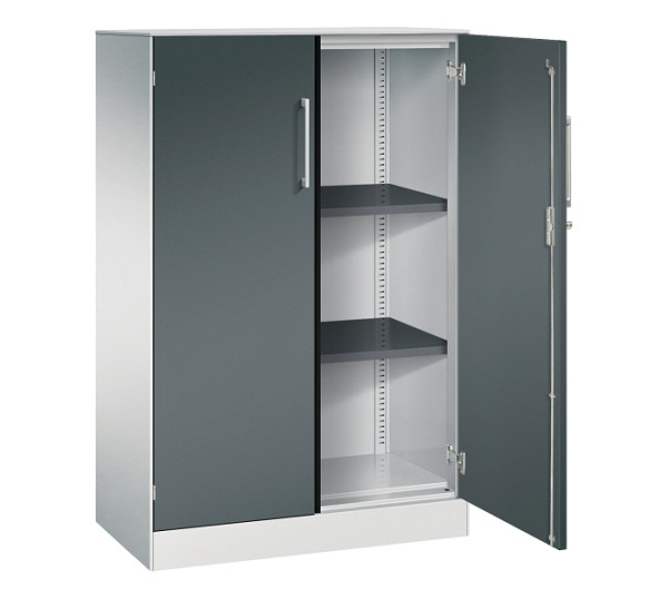 C+P Flügeltürenschrank Asisto, H1310xB800xT435mm, 7035/7016, 141033-000 S10209