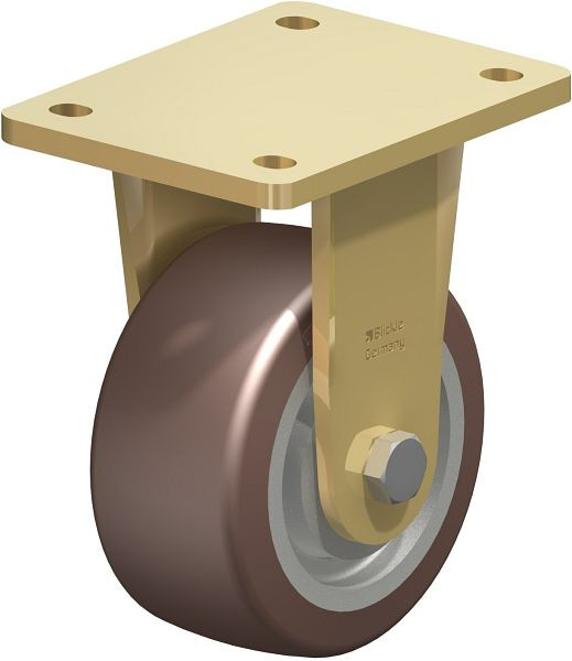 Blickle BS-GB 128K Stahlgeschweißte Schwerlast-Bockrolle, Blickle Besthane®, Braun, 754222