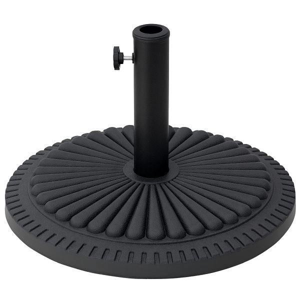 Outsunny Sonnenschirmständer 14 kg Schirmständer Rund Schirmhalter, Ständer Schirmgewicht für Sonnenschirm 35-48mm Rohrdurchmesser, 84D-076