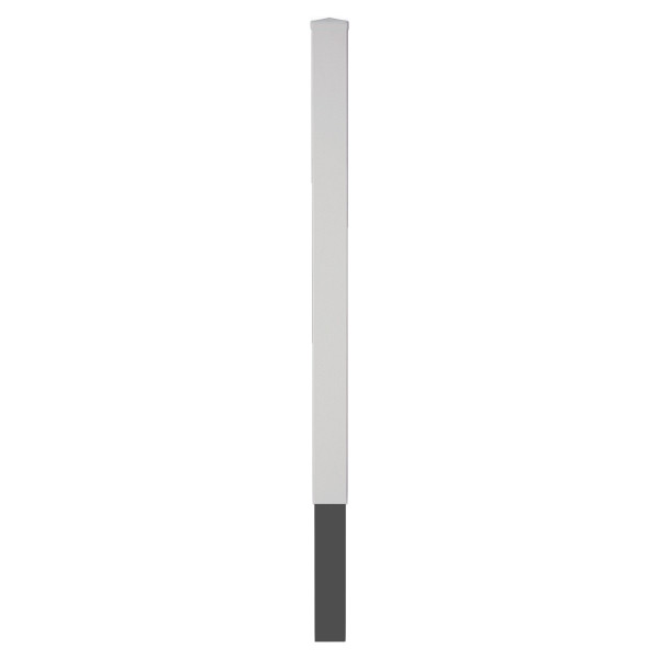 T&J LIGHTLINE KS Pfosten weiß, 9 x 9 x 240 cm, zum einbetonieren, inkl. Pfostenkappe, 46289