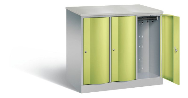 C+P XL-Schließfachschrank Resisto, H1077xB1148xT640mm, Farbe: Weißaluminium / Viridingrün, 8271-373 S10062