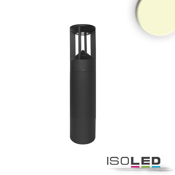 ISOLED LED Wegeleuchte Poller-4, 40cm, 9W, sandschwarz, warmweiß, 114276
