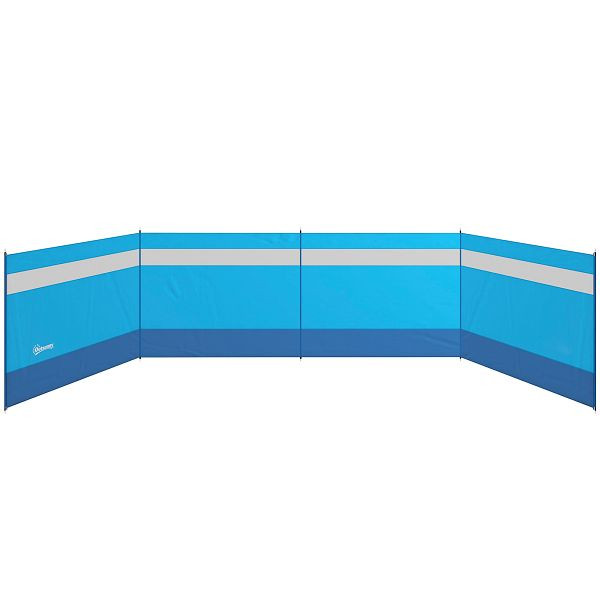 Outsunny Windschutz mit Sichtfenster und Tragetasche, Stahlstangen, 725x140cm, Blau, A20-406V01LB