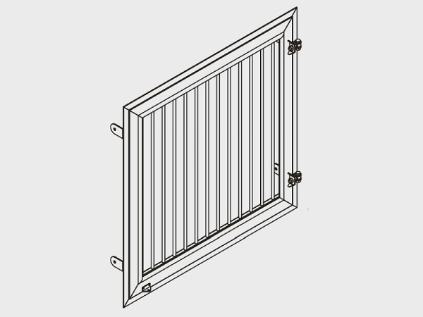 Growi Stallfenster mit Innengitterrahmen, Drehfenster einfach 1000 x 1000 mm, 10014300