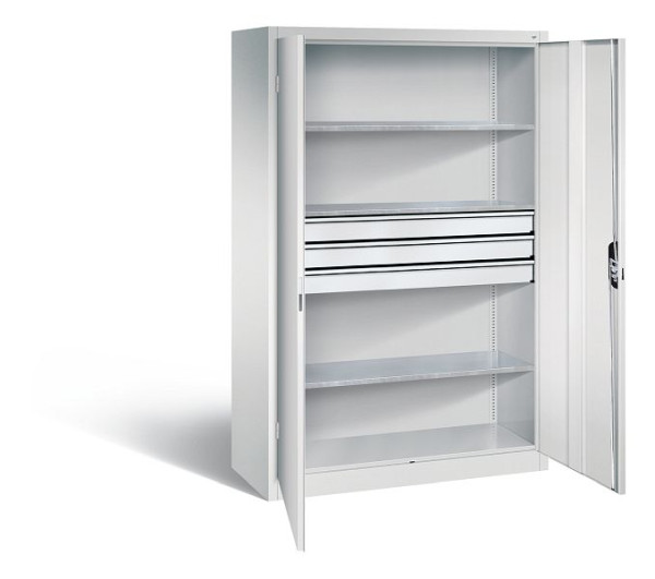 C+P Werkzeugschrank Acurado, H1950xB1200xT500mm, Farbe: Lichtgrau, Muldengriff, 8931-5030 S10081