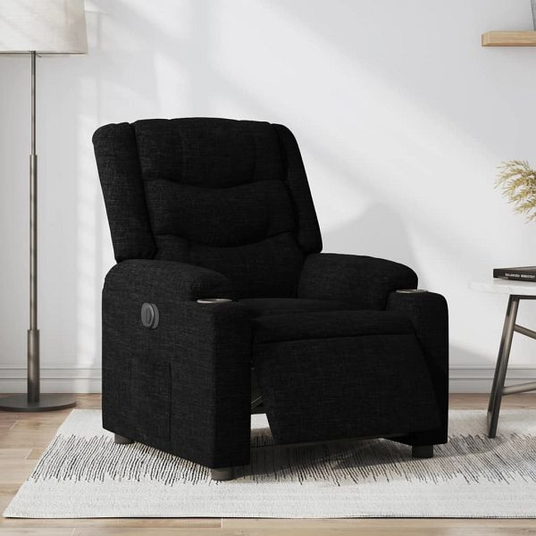 vidaXL Relaxsessel Elektrisch Schwarz Stoff, 3206569, 8721012217980