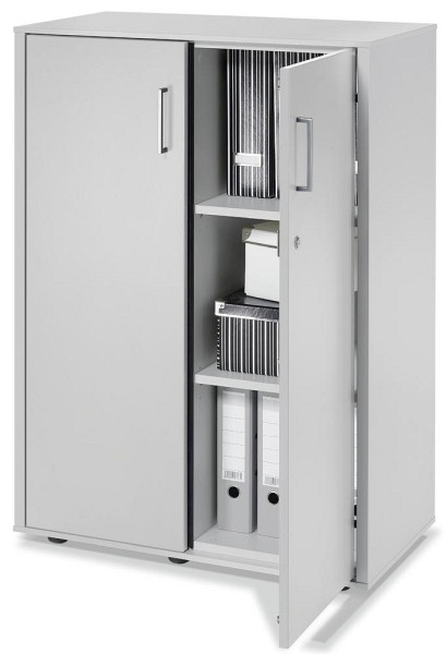 Deskin Flügeltürenschrank EVO, Dekor lichtgrau, B 1200 x H 1098 x T 420 mm, 275224