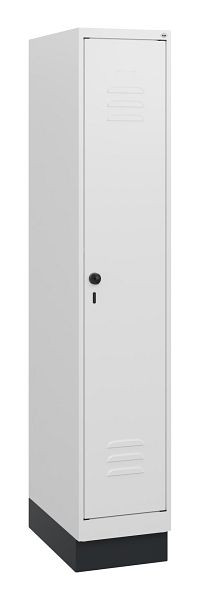 C+P Umkleidespind Classic PLUS, Sockel, 1630x300x500mm, 9016/9016, Drehriegel, 0800205-10 S10014