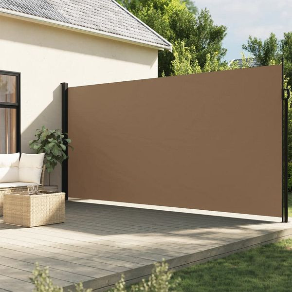 vidaXL Seitenmarkise Ausziehbar Taupe 200x500 cm, 4004469