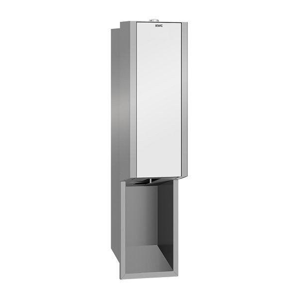 KWC Seifenspender, Exos, elektronisch, Edelstahl, UP, 124x500x120mm, Front ESG weiß, 2030034668
