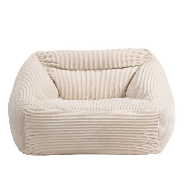 HOME DELUXE Sitzsack Sessel COZY - Cord Optik, Farbe Beige, 50797