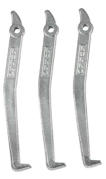 KUKKO 3 Abziehschenkel Satz, Spanntiefe Aussenabzieher 120 mm, Hakenfußstärke an der Spitze 3 mm, 221-3-120-S