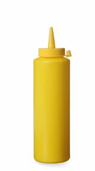 Hendi Spenderflasche, ØxH: 70x240 mm, Gelb, Polypropylen, 557907
