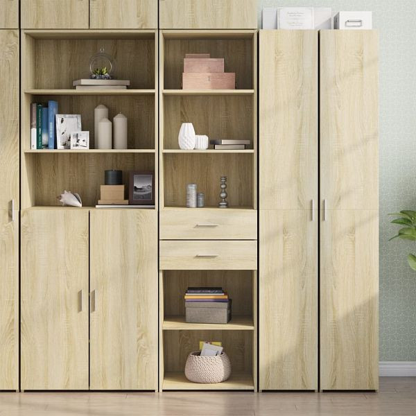 vidaXL Highboard Sonoma-Eiche 50x42,5x185 cm Holzwerkstoff, 3281457