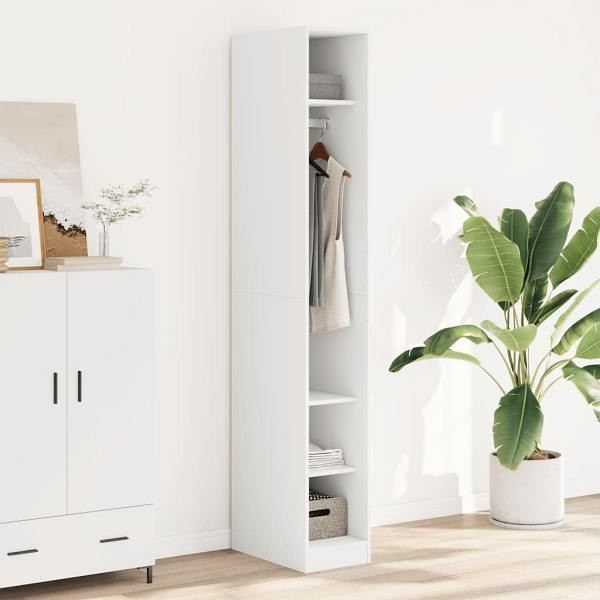 vidaXL Kleiderschrank Weiß 30x50x200 cm Holzwerkstoff, 3307684