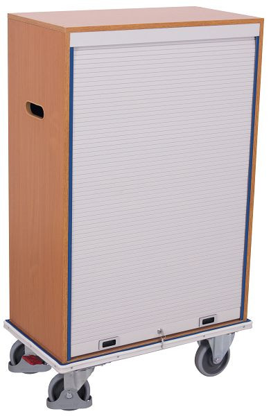 VARIOfit Aktenwagen mit 9 Fächern, verschließbar, Außenmaße: 875 x 490 x 1.460 mm, RAL 5010 enzianblau, sw-474.000