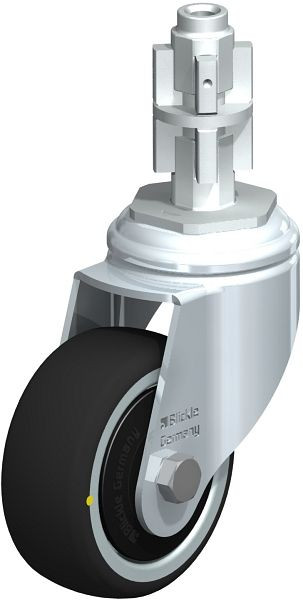 Blickle LKRA-PATH 80K-11-ELS-FK-E14 Apparate-Lenkrolle mit Expander, Thermoplastisches Polyurethan, Grau, 848738