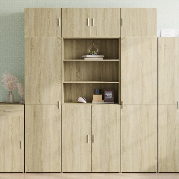 vidaXL Highboard Sonoma-Eiche 80x42,5x185 cm Holzwerkstoff, 3281380