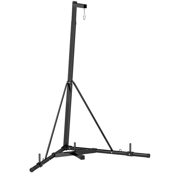SPORTNOW Boxsackständer, Boxsackhalterung, höhenverstellbar, freistehend, klappbar, Stahl, 170 x 90 x 225 cm, schwarz, A91-300V00BK