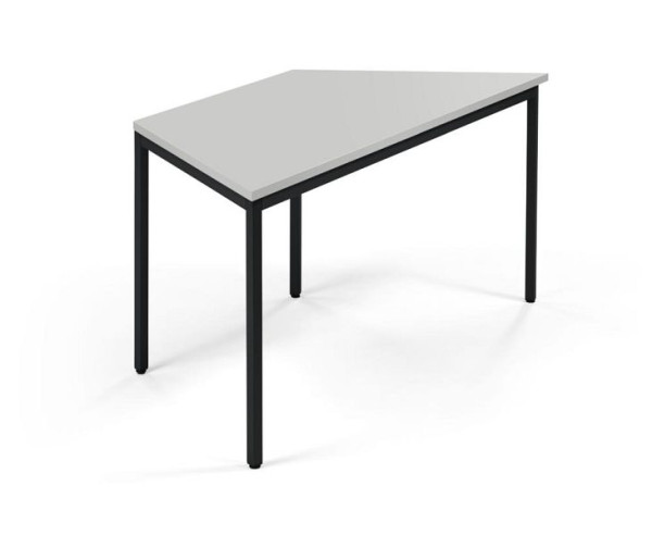 Deskin Konferenztisch MULTI MODUL, Platte Lichtgrau, Gestell Schwarz RAL 9005, B 1600/800 x T 690 x H 728 mm, 359596