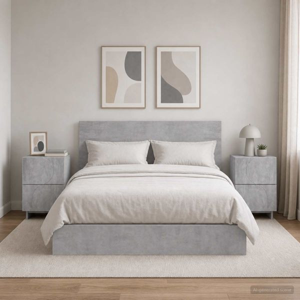vidaXL Nachttisch 2 stk. Betongrau 33,5 x 34,5 x 50 cm Holzwerkstoff, 8011394