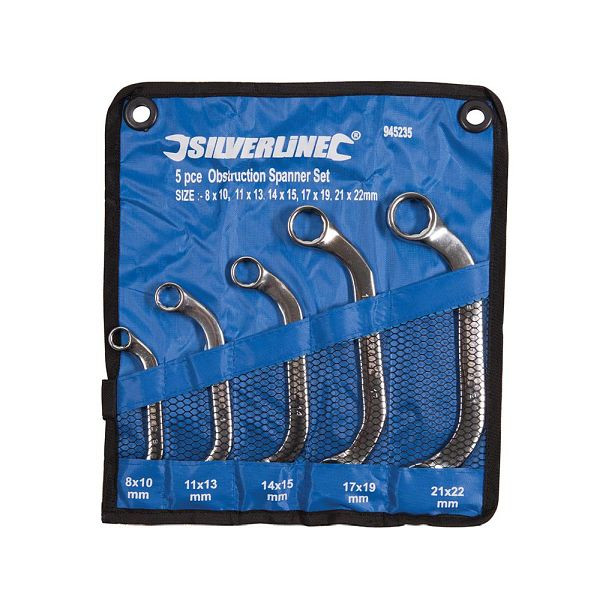Silverline Starter-Blockschlüssel, 5-tlg. Satz, 8–22 mm, 945235