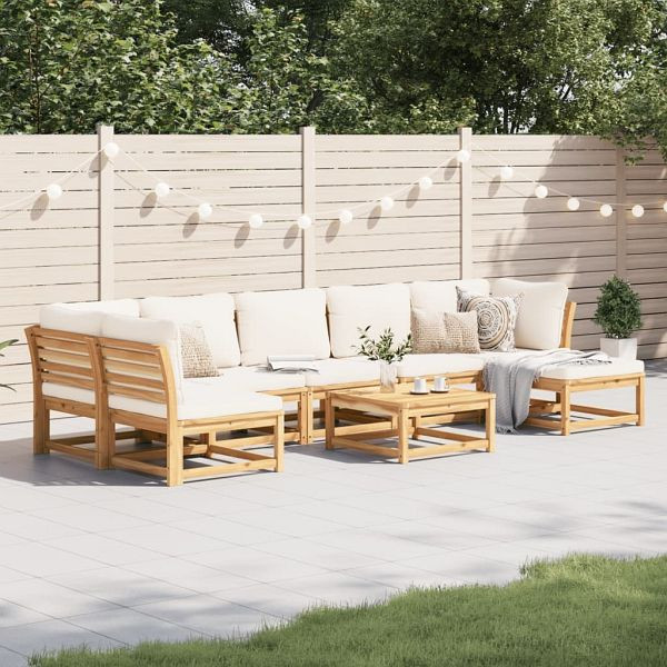 vidaXL 8-teilig Garten-Lounge-Set mit Kissen Massivholz Akazie, 3214305