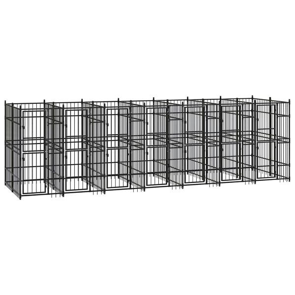 vidaXL Outdoor-Hundezwinger Stahl 12,9 m², 3097942