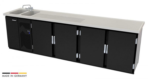 hefa Theke Moreno 4V/2L-TTTT, Abmaße: 950 x 3.000 x 650/700 mm, Moreno 4V/2L-TTTT