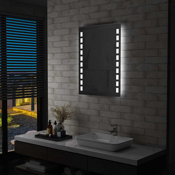vidaXL Badezimmer-Wandspiegel mit LEDs 60x80 cm, 144697
